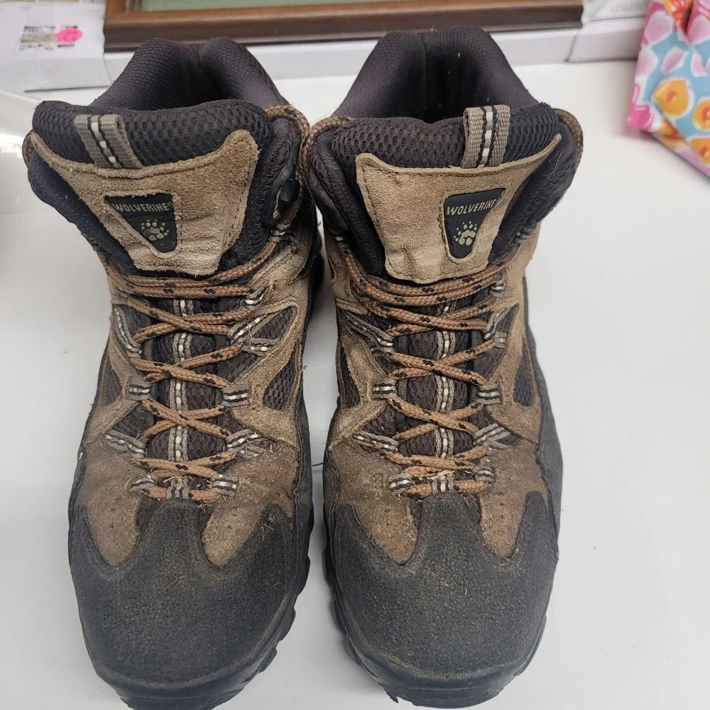 Wolverine Men's Hiking Boots Waterproof Brown Suede Leather‎ Work Boots